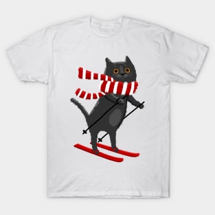 Kitty Hitting the Slopes T-Shirt